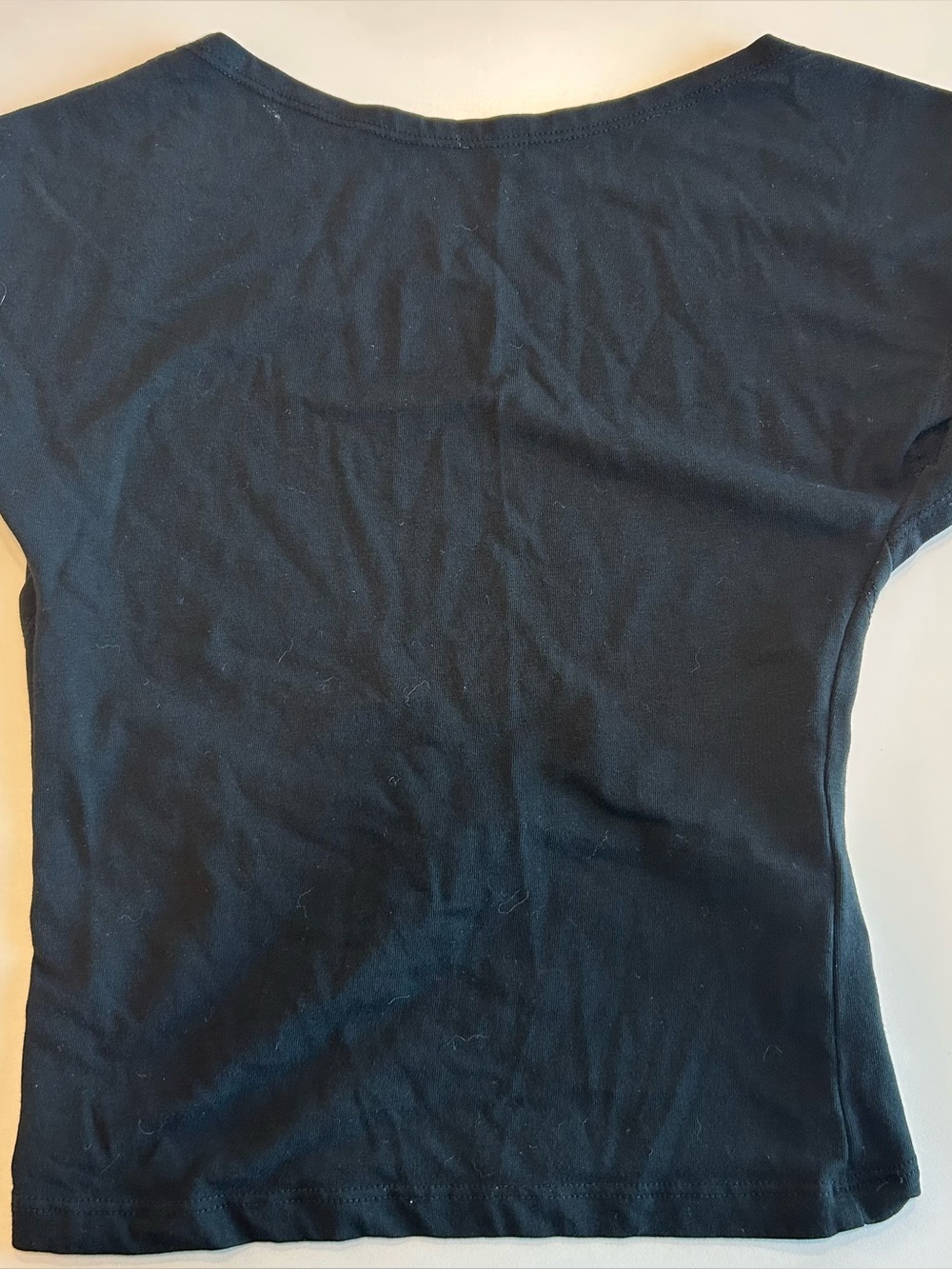 Subdued Black Boat Neck T-Shirt